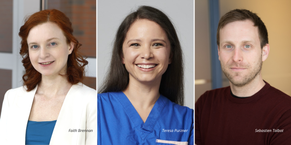 Dr. Faith Brennan, Dr. Teresa Purzner and Dr. Sebastien Talbot